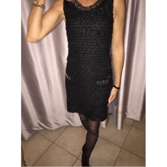 Dress L sleeveless black Étincelle sparkling - Picture 2 of 6